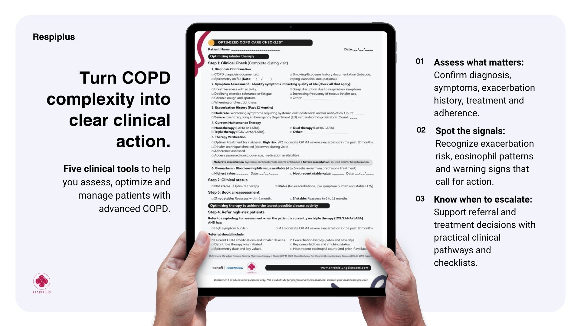 COPD Clinical Tools for Healthcare professionals - hero image