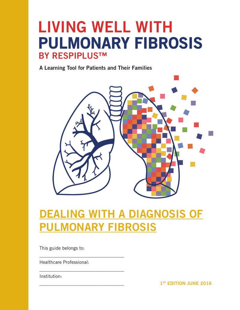 Cover of module 1 of Living Well with Pulmonary Fibrosis, Dealing with a Diagnosis of Pulmonary Fibrosis